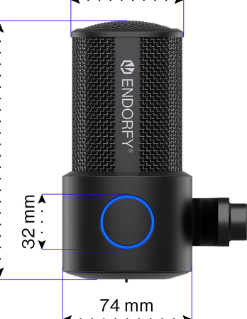 Microphone Endorfy Solum Studio avec bras de montage (Noir)