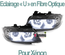 PHARES FEUX AVANTS NOIRS LEDS CELIS EN U BMW SERIE 3 E90 & E91 PHASES 1 05-08 AU XENON (04277)