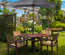 Parasol lumineux LED rectangulaire inclinable dim. 2,68L x 2,05l x 2,48H m