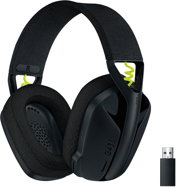 Casque Gamer sans fil Logitech G435 LightSpeed (Noir/Jaune)