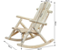 Fauteuil de jardin rocking chair bois de pin