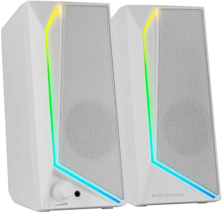 Enceintes Mars Gaming MS-72 RGB (Blanc)