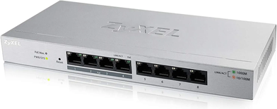 Switch réseau ethernet Gigabit Zyxel GS1200-HP v2 - 8 ports dont 4x PoE