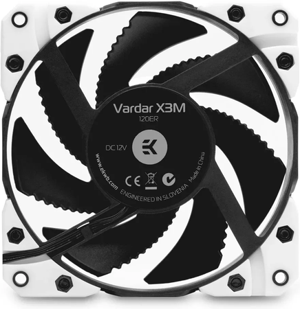Ventilateur de boitier Ekwb EK-Vardar X3M 120ER 12cm (Blanc)