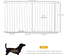 Barrière de sécurité animaux réglable avec porte acier blanc