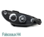 PHARES FEUX AVANTS NOIRS ANGEL EYES ANNEAUX LED PEUGEOT 206 1998-2002 PRISE H4 (11043)