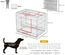 Cage pour chien pliable plateau amovible 2 portes verrouillables