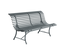 Banc de jardin en métal Louisiane Gris Orage - Fermob
