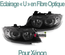 PHARES FEUX AVANTS NOIRS LEDS CELIS EN U BMW SERIE 3 E90 & E91 PHASES 1 05-08 AU XENON (04277)