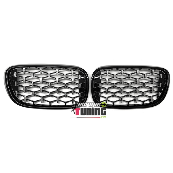 CALANDRES SPORT LUXE STYLE DIAMANT NOIR CHROME BMW SERIE 7 BERLINE G11 ET G12 (05130)