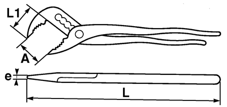 Pince multiprise à bouton-poussoir 250mm - SAM OUTILLAGE - 201-25B