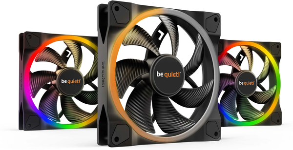 Lot de 3 Ventilateurs de boitier be quiet! Light Wings RGB - 14cm (Noir)