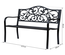 Banc 3 places de jardin style cosy chic noir