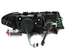 2 PHARES FEUX NOIRS ANGEL EYES LED EN U CCFL BMW SERIE 3 E46 5 PORTES 2001-2005 (00563)