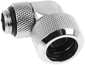 Raccord rotatif coudé à compression pour Tube Ø16mm - G1/4 Alphacool Eiszapfen (Argent)