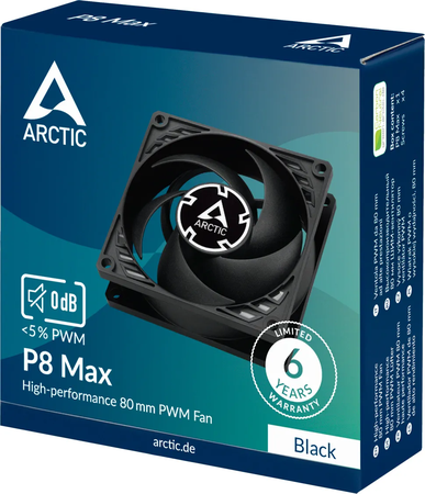 Ventilateur de serveur Arctic P8 Max - 8cm (Noir)