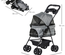 Poussette buggy pliable chien chat panier rangement 4 roues