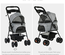 Poussette buggy pliable chien chat panier rangement 4 roues