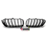 CALANDRES DOUBLES LAMES NOIR ET CHROME PACK M BMW SERIE 3 F30 ET F31 (05040)