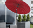 Parasol inclinable rond diamètre 2,6 m rouge