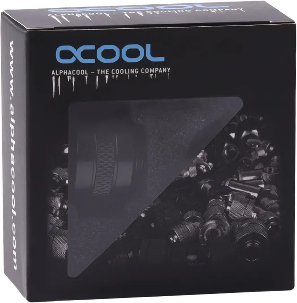 Raccord à compression pour Tube Ø16mm Alphacool Eiszapfen Pro (Noir)