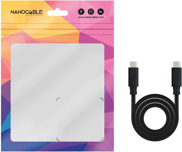 Câble Nanocable USB-C 3.2 M/M 3m 100W (Noir)