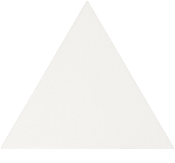 SCALE TRIANGOLO WHITE - Faience triangulaire 10,8x12,4 cm blanc brillant
