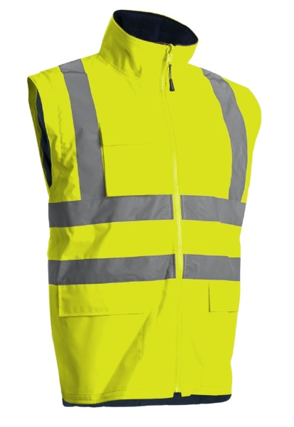 Veste KANATA PU HI-VIZ 3M jaune fluo/marine TS - COVERGUARD - 7KANYS