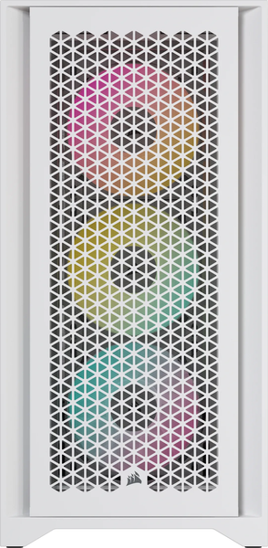 Boitier Moyen Tour E-ATX Corsair iCue 4000D Airflow RGB avec panneaux vitrés (Blanc)