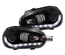 PHARES AVANTS FEUX DEVIL EYES LED NOIRS VOLKSWAGEN VW GOLF 4 (13782)