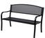 Banc 3 places de jardin style contemporain noir