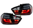 FEUX ROUGES NOIRS LEDS BANDES LIGHT BAR BMW SERIE 3 E90 BERLINE PHASE 1 05-08 (02811)