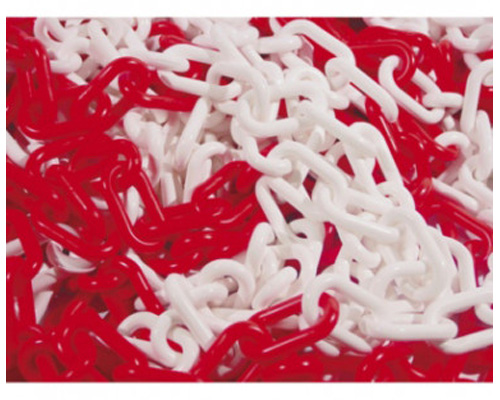 Chaîne en plastique 5m rouge et blanche N°8 LS sachet - TALIAPLAST - 530122