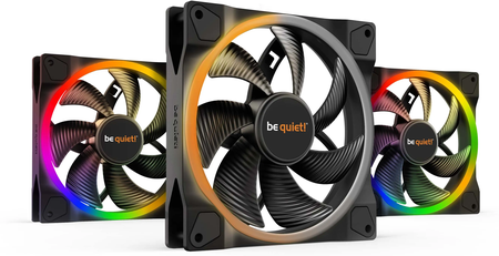 Lot de 3 Ventilateurs de boitier be quiet! Light Wings RGB - 14cm (Noir)