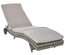 Bain de soleil inclinable 5 positions matelas résine tressée
