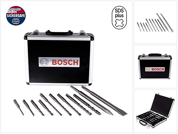 Coffret de 11 forets et burins SDS Plus-3 pour marteaux burineurs - BOSCH - 2608579916