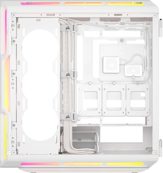 Boitier Moyen Tour E-ATX Corsair iCue Link 5000T LX RGB avec panneau vitré (Blanc)