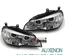 PHARES CHROME ANNEAUX LED 3D AU XENON SANS FEUX DE VIRAGE BMW X5 E70 2007-2010 PH1 (05499)