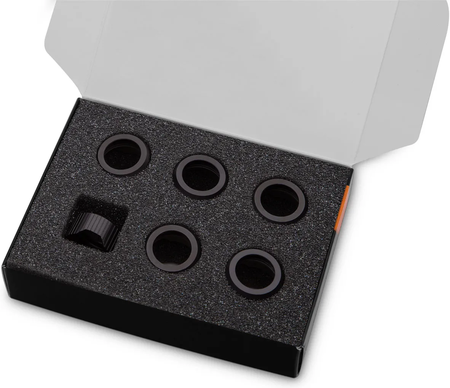 Lot de 6 Anneaux de serrage pour Tube Ekwb EK-Quantum Torque Compression Ring HDC 14 (Noir)
