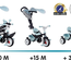 Smoby - Tricycle Baby Driver Plus Bleu - Vélo Evolutif Enfant
