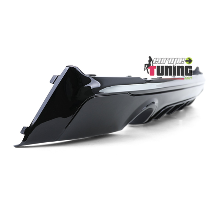 DIFFUSEUR SPORT NOIR BRILLANT SORTIES DROITE ET GAUCHE BMW SERIE 2 COUPE F22 PACK M (05419)