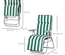 Lot de 2 chaises longues pliables bleu blanc