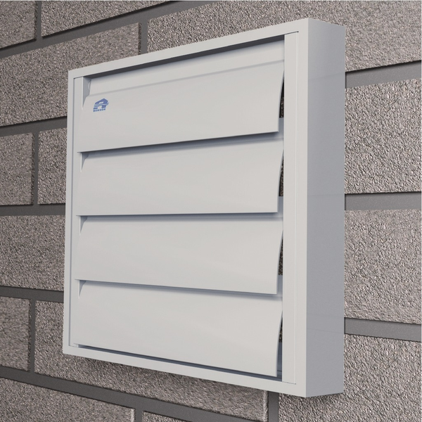 Grille de hotte 210x210mm aluminium blanc RAL9010 - RENSON - 9071