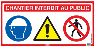 Panneau signalétique 4 en 1 à messages multiples 800x400mm - TALIAPLAST - 620011