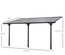 Pergola rigide alu. polycarbonate dim. 4,35L x 3l x 2,7H m adossable grise
