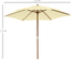 Parasol droit hexagonal bambou polyester