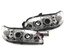 PHARES FEUX AVANTS CHROME ANGEL EYES LED PEUGEOT 306 PHASES 2 et 3 1997-2002 (11053)