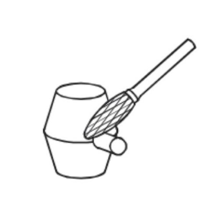 Fraise en carbure forme flamme 77mm - HANGER - 151512