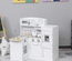 Cuisine bois jeu d'imitation accessoires & rangements inclus blanc