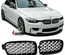 CALANDRES SPORT LUXE STYLE DIAMANT NOIR ET CHROME POUR BMW SERIE 3 F30 ET F31 (04937)